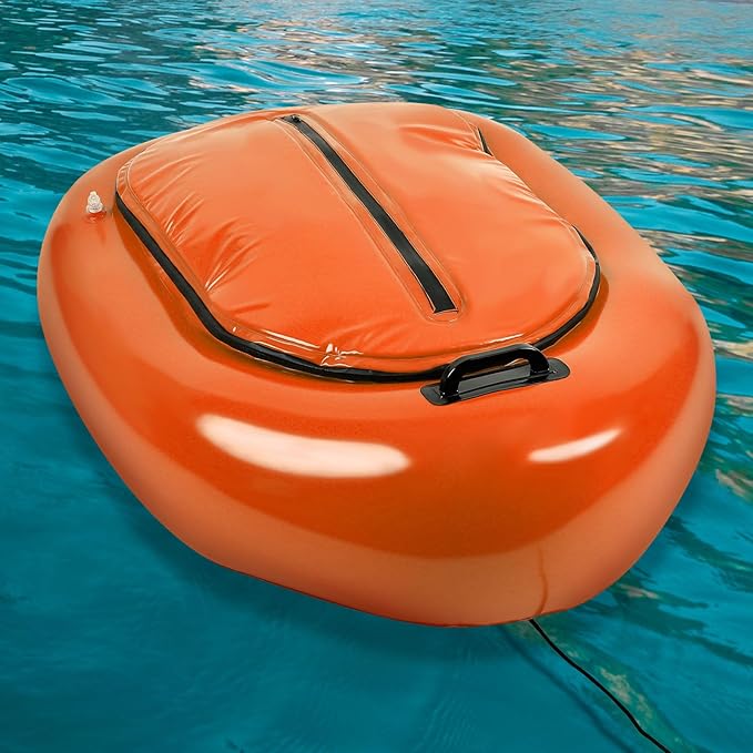 WILLBOND Inflatable River Floating Cooler Tow Behind, 38 Qt Insulated Heavy Duty PVC Kayak Floating Cooler with Handle for Outdoor Kayaking Rafting Boating Fishing and River Tubing