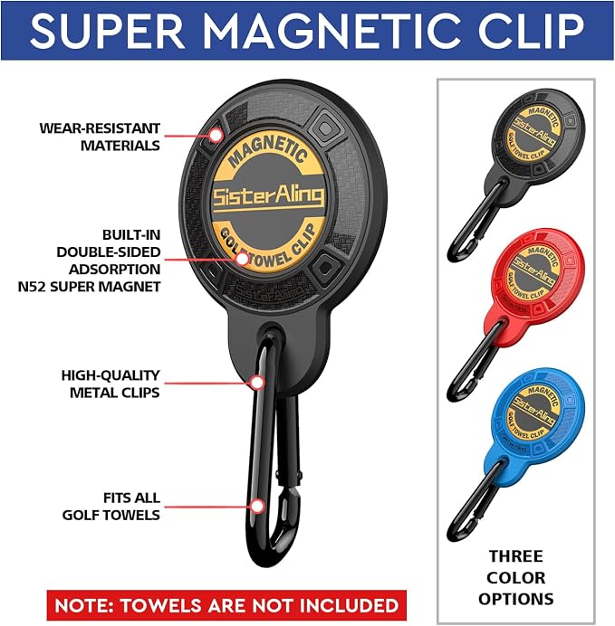 Water Telescopic Golf Ball Retriever and Magnetic Clip for Golf Towel