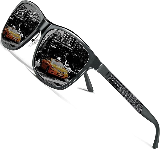 ROCKNIGHT Polarized Driving Sunglasses with Spring Hinges