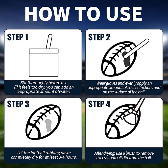 TBTFW 16 Oz Football Rubbing Mud Kit, Including Brush, Cloth, Gloves-Enhance Grip and Deepen Leather Color, Make The New Ball Shine Brightly, Suitable for Various Competitions