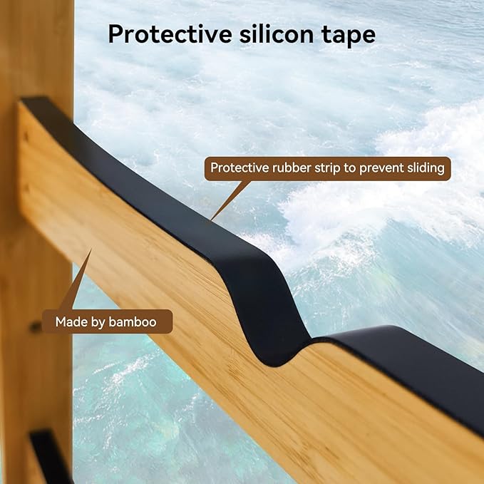 TWO STONES Surfboard Racks for The Wall, Surfboard Rack Hanger Works as a Shortboard, Skimboard & Longboard Hanger or Stand (CJ-OT2202)