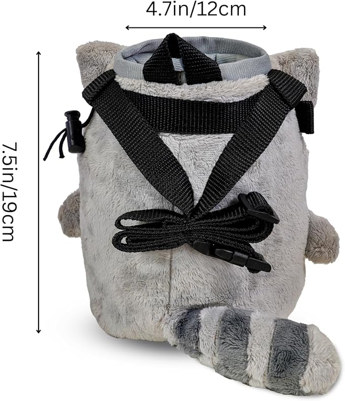 Chalk Bag for Rock Climbing - Cute Chalk Bag for Bouldering, Gym, Indoor & Outdoor Climbing with Adjustable Belt, Brush Holder & Carabiner