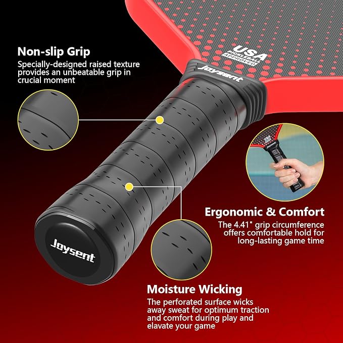 Pickleball Paddles Set, USAPA Approved T700 Carbon Fiber Pickleball Set with Beginner Pickleball Paddle, 16mm Core Power Pickleball Racket for Men Women Adults, Halo X5