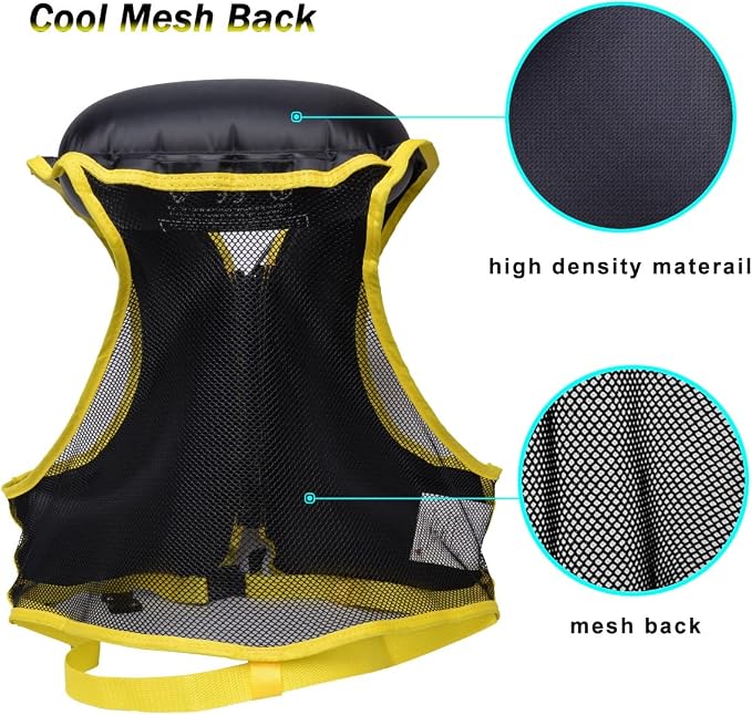 NAXER Inflatable Buoyancy Jackets Snorkel Vests for Adults Kayak Kayaking Snorkeling Suit 90-200 lbs Easy Swimming Boating Paddleboarding Water Sports