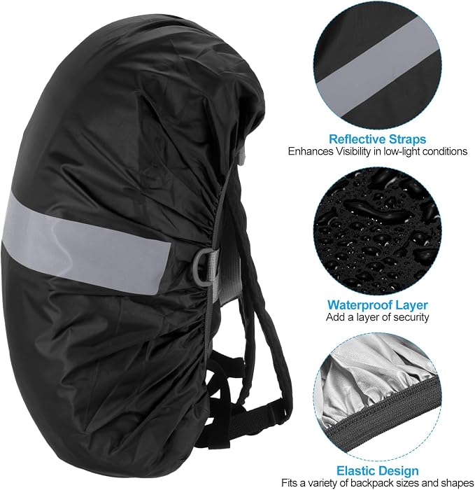 PATIKIL Waterproof Backpack Rain Cover, Non-Slip Backpack Cover with Reflective Strap Stay Dry for Hiking, Camping, Hunting