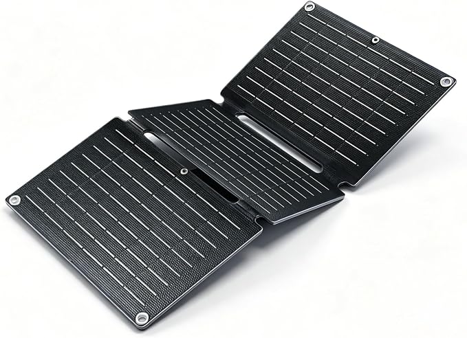 20W Portable Foldable Solar Panel, 3-Fold Solar Charger with USB QC3.0 & DC Outputs, lPx4 Waterproof Solar Panel Charger for Camping, Hiking, Portable Source, Emergency Power Outage