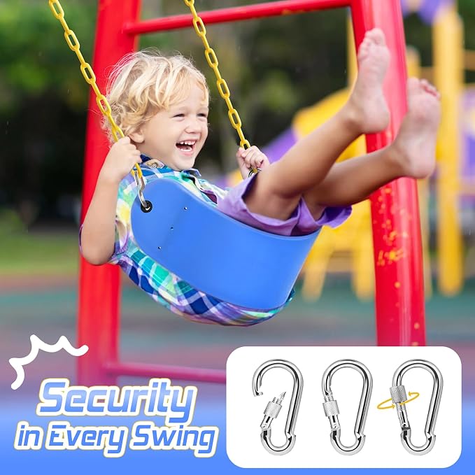 SEKKVY Swing Seats with 66" Heavy Duty Chains, Swing Set Accessories Replacement with Snap Hooks, Toddler Swings Supports 250 lbs for Outdoor Backyard Playground, Indoor Swing for Kids, Blue 1 Pack