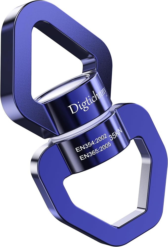 Swing Swivel, 35KN Safety Rotational Device,Swing Spinner for Web Tree Swing, Aerial Dance, Children's Swing, Hanging Hammock（Dark Blue）
