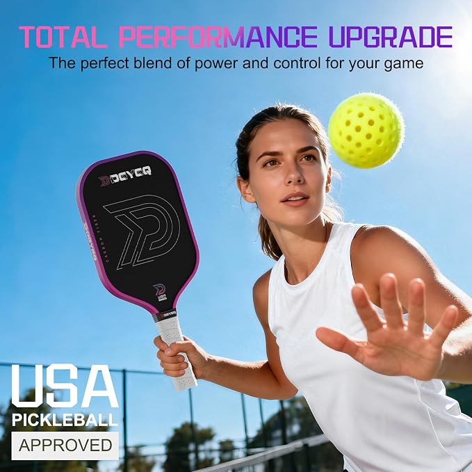 DGYGQ Pickleball Paddles with Polypropylene Honeycomb Core, T700SC Power Carbon Fiber Pickleball Paddle, Increased Power for Ultimate Spin & Consistency