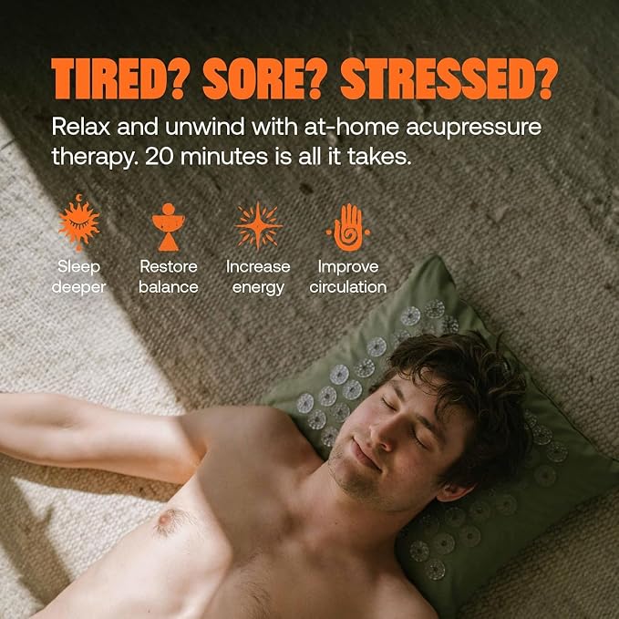 ShaktiMat Acupressure Pillow for Relaxation, Massage Neck Muscles, Relieve Stress & Tension, Similar to Acupuncture, No Needles Required