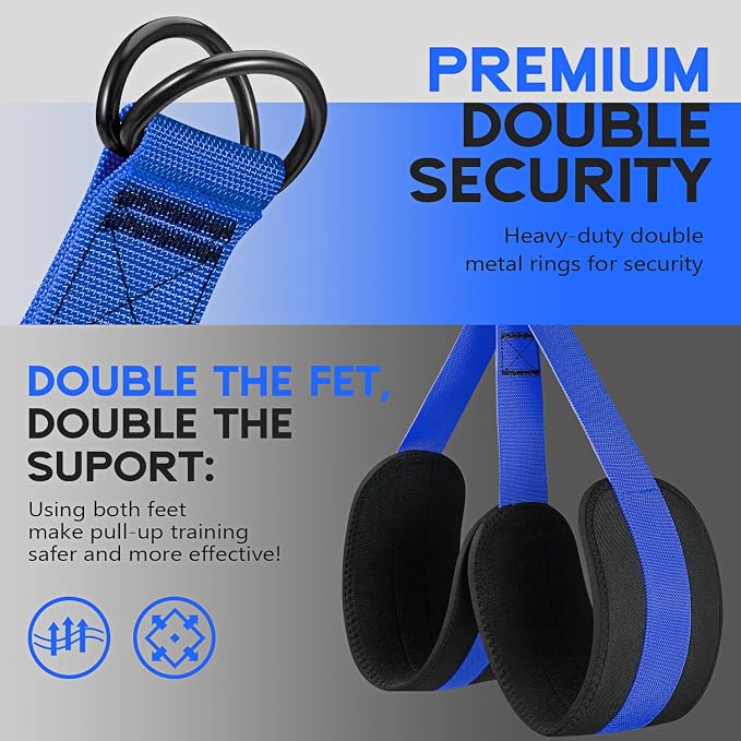 HOXWC Pull Up Assistance Bands, Adjustable Heavy Duty Resistance Band for Pull Up, 3 Pull Up Bands, Comfortable Fabric Feet/Knee Rest, Assistance Bands for Pull-Up, Home Fitness, Body Stretching