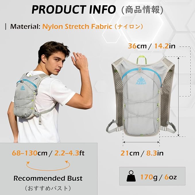 TRIWONDER Hydration Vest Running Backpack for Men & Women, Water Pack for Hiking, Camping, Climbing & Cycling, Lightweight Daypack
