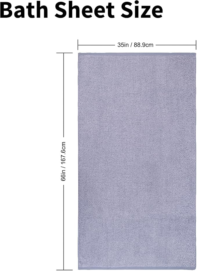 Everplush Diamond Collection Extra Large Bath Sheet Towel – 1 PK, Super Soft & Highly Absorbent, Quick-Drying & Oversized, Perfect for Bathroom, Pool, Swimming Use (Dusk, 35" x 66" 1PK)