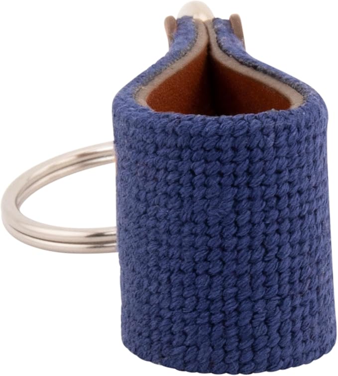 Leather Hand-Stitched Needlepoint Key Fob or Key Chain