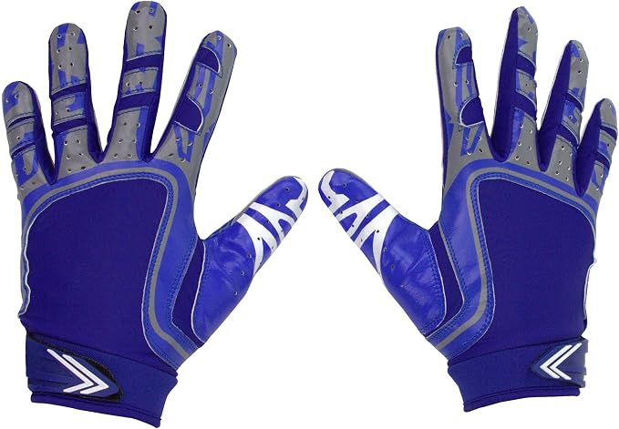 Pure Athlete Football Wide Receiver Gloves - Elite Sticky Grip Gloves, Drip Gear for WR and Defensive Backs - Adult, Youth, Men and Boys