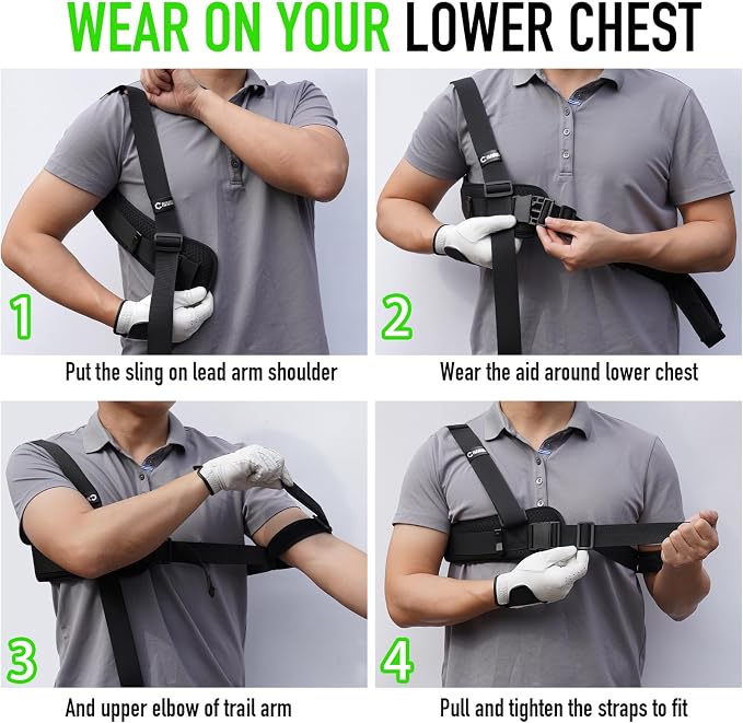 GAIARENA Golf Trail Arm Swing Aid Slider Golf Training Aid, Trainer Equipment to Eliminate Slices & Chicken Wing Swing, Gifts for Men Women Beginner Golfers