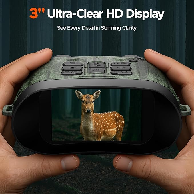 Night Vision Goggles - 112MP Night Vision Binoculars for Adults, 4K Infrared Digital Night Vision with with 64GB Card, Tactical Military Grade for Camping Wildlife Security