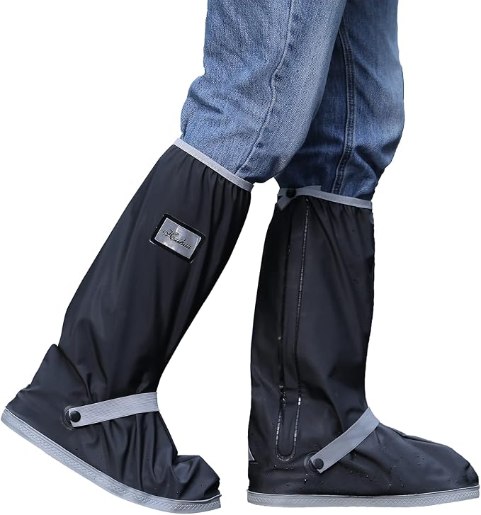 Waterproof Rain Boot Shoe Cover with Reflector Reusable & Foldable