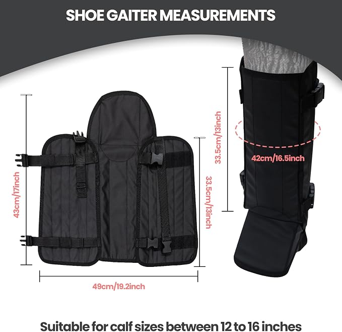 Leg Gaiters- Waterproof Boot Gaiter for Men & Women, with 1000D Wear Resistantand Snowproof and Waterproof Leg Protectors for Hiking and Camping