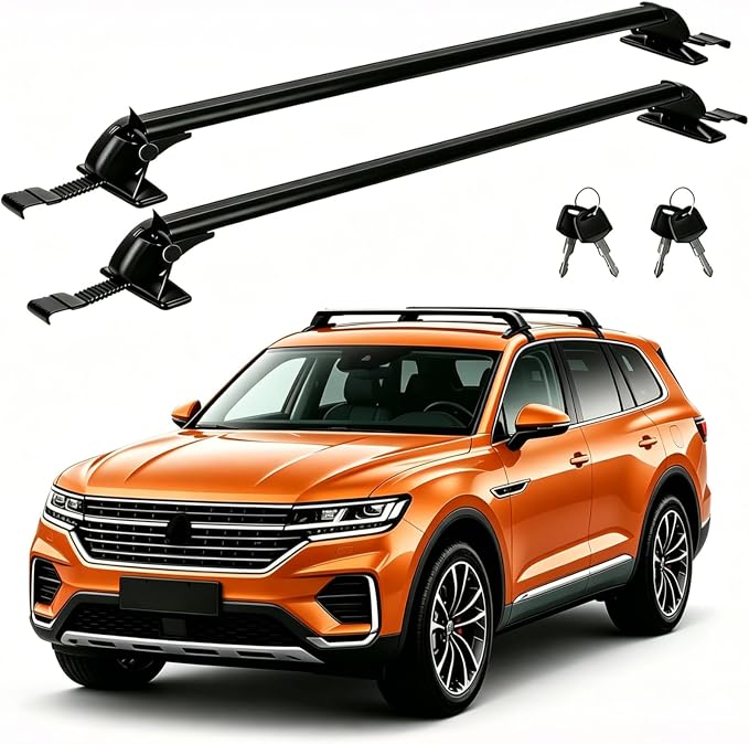 Universal Car Roof Rack, 43" Cross Bars with Anti-Theft Lock, Adjustable Aluminum Alloy Heavy Duty Crossbars for Car Roof Cargo Carrier, 165LBS Max Load