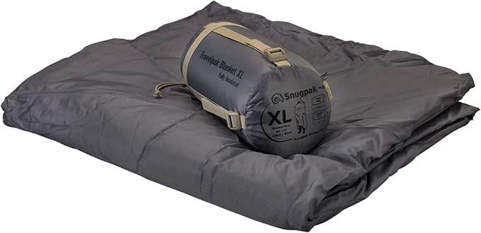 Snugpak Travelpak Blanket with Compression Stuff Sack, Lightweight, Pebble Grey