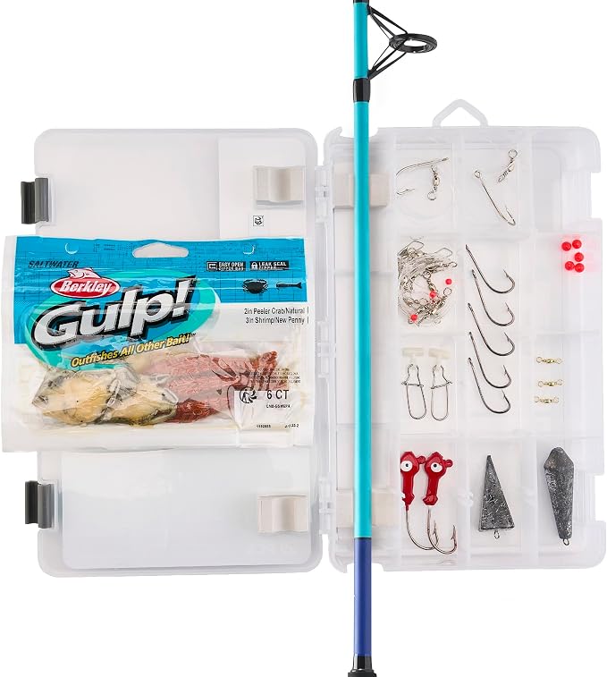 Shakespeare Catch More Fish Spinning Reel and Fishing Rod Combo with Kit