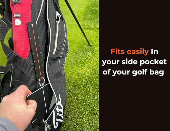 One Putt Ruler - Golf Putting Alignment Training Aid - Precision T-Ruler for Stroke Path & Face Angle - 14-Inch Aluminum Practice Tool for Indoor and Outdoor Use