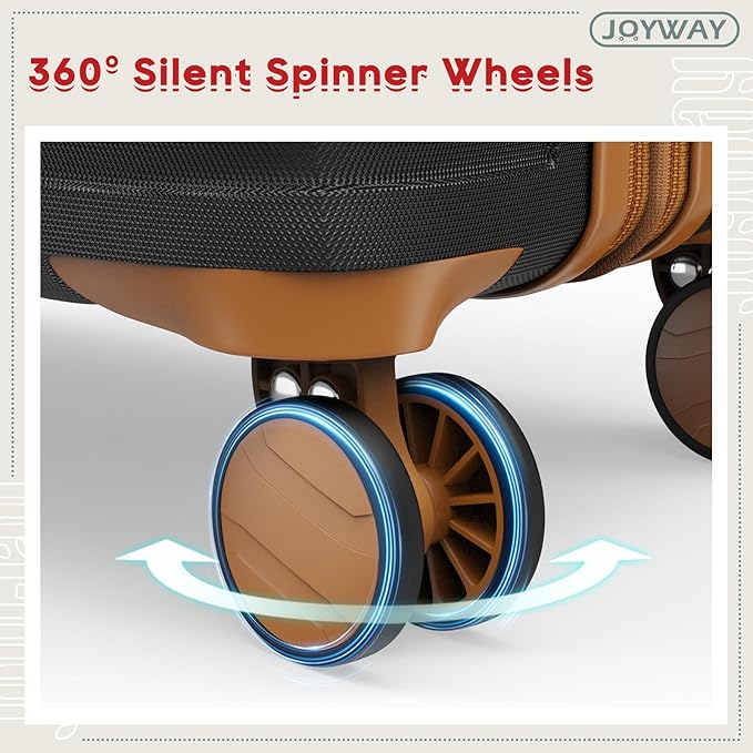 Joyway Expandable Luggage Sets 5 Piece, Lightweight Hard Shell Travel Suitcase Set with Spinner Wheels and TSA Lock