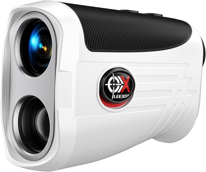 Golf Rangefinder with Slope Switch, Rechargeable Range Finder with Flag Lock Vibration, 7X Magnification Golf Rangefinder 1200 Yards, Portable with Magnetic Stripe – Tournament Legal