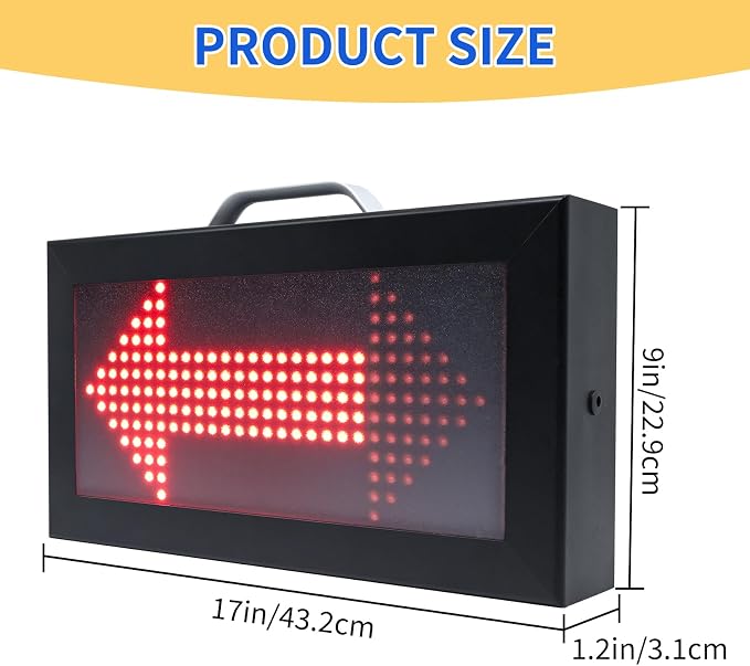 YZ LED Basketball Possession Indicator with Aluminum Frame,Portable Possession Arrow Basketball for Referees,Sports Electronic Equipment with Toggle Switch for Sports