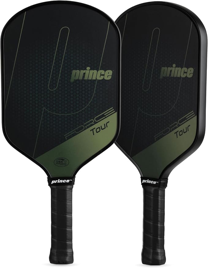 Prince - Force Tour Pro Pickleball Paddle, Lightweight High-Performance Paddle with Textured Surface for Power, Spin & Control, Green