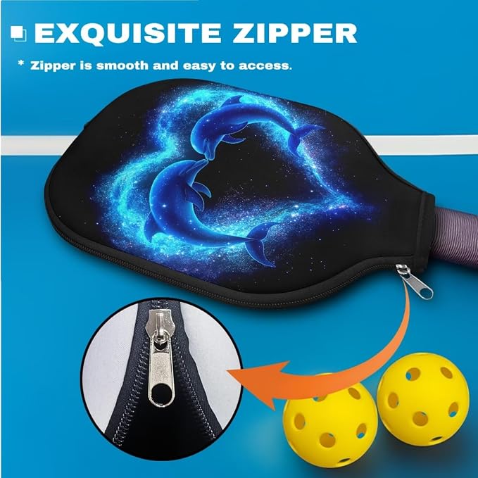 Pickleball Paddle Covers, Durable Polyeste Paddle Cover,Anti-Drop Paddle Storage Bag