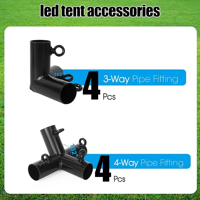 Aoneky 1 3/8 Inch Trapezoid Baseball Batting Cage Frame Corner Kit - Batting Cage Connector Kit