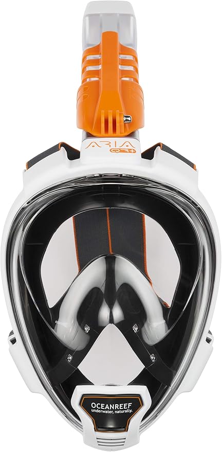 OCEAN REEF - Aria QR + Quick Release Snorkeling Mask - Full Face Snorkeling Mask - 180 Degree Underwater Vision - 8 Colours and 4 Sizes