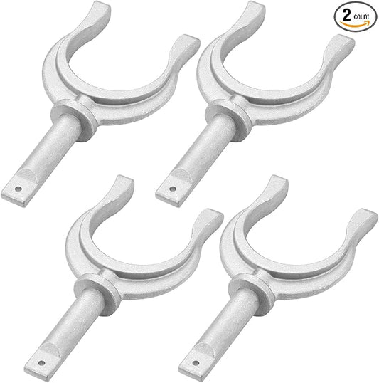 Hicarer 4 Pcs Silver Aluminum Oar Holder, Fishing Rod Stand for Kayak & Inflatable Boat, Corrosion Resistant Dinghy Water Raft Boat Kayak Canoe Oar Lock Rowlock Side Mount
