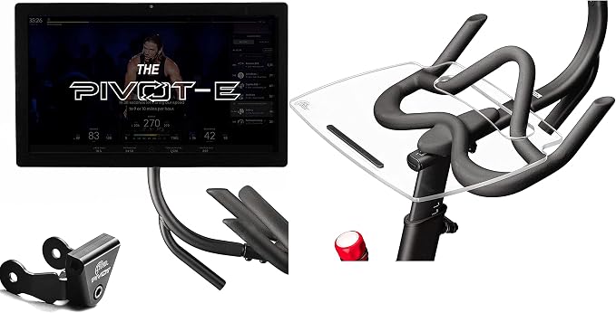The Tray-E & Pivot-E, Compatible with Echelon Bikes | Made in The USA - 360 Movement Adjuster for Bikes at Home, Echelon Exercise Bike Screen