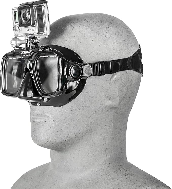 OCTOMASK - Scuba Mask w/ Mount for All GoPro Hero Cameras for Scuba Diving, Snorkeling, Freediving