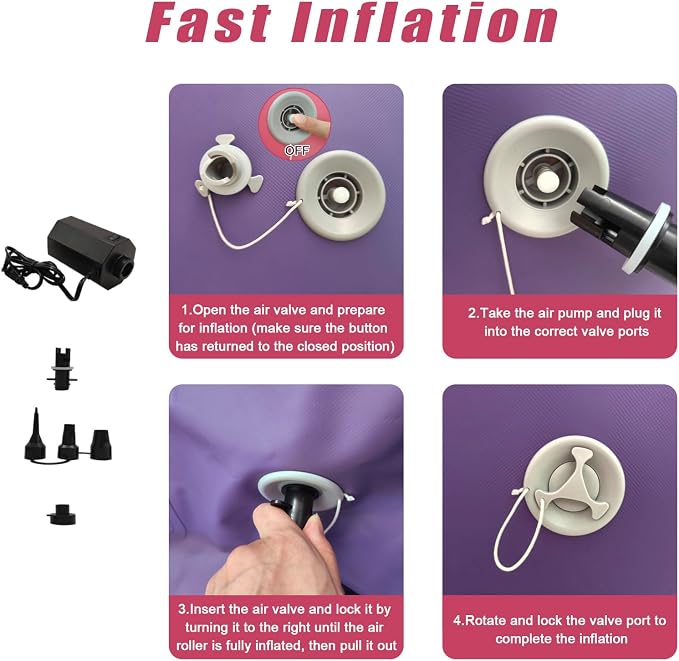 Air Roller Gymnastics Barrel Inflatable Tumbling Roller Air Mat with Electric Pump for Backhandspring Training Yoga Cheerleading Home Use Gym