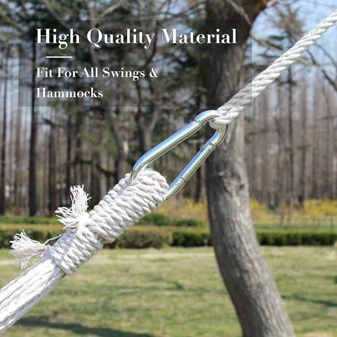 INNO STAGE 2 Tree Swing Hanging Straps Hammock Rope 13 FT Each with Heavy Duty Carabiner Hooks Kit for Camping or Tire Playground Accessories - Safer Extension Conversion/Easy Setup Indoor Outdoor