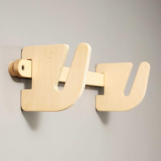 Grassracks Bamboo & Birch Snowboard Rack and Skateboard Rack - Moloka`i Series Snowboard Wall Mount