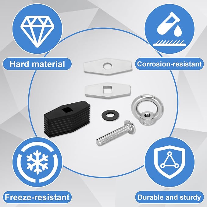 Can-Am Bed Anchors Mounting Kit Tie Down Cargo Compatible with Can-Am Commander & Maverick & Defender (4 Pack) – Heavy Duty Stainless Steel Eye Bolt Anchor Points for UTV Cargo Bed