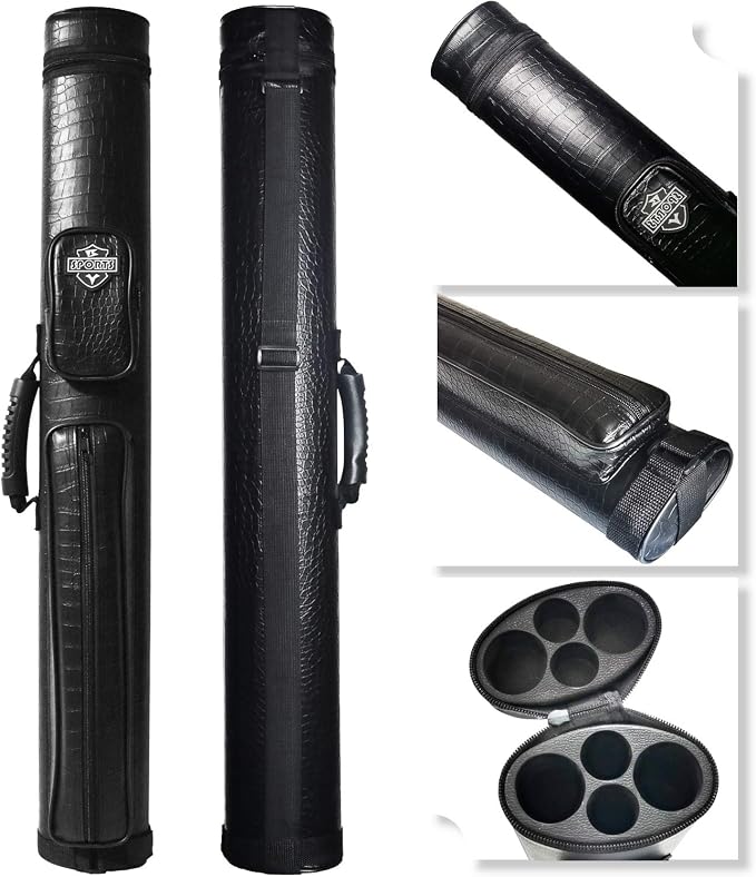 2x2 Hard cue case Oval Pool Cue Billiard Stick Carrying Case