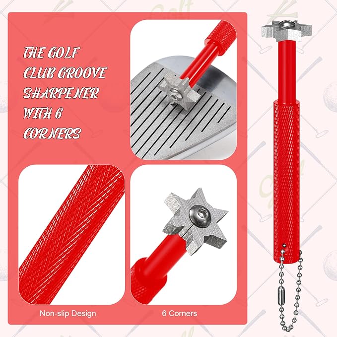 Syhood 21 Pcs Golf Accessories Kit Cleaning Kit Include Golf Brush, Towel, Groove Sharpener, Divot Repair Tool, Ball Alignment Portable Tool Gifts Graduation for Men