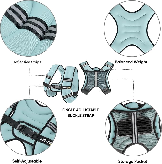 APEXUP Weighted Vest Men Women, Weight Vest for Women Workout Equipment for Strength Training Running