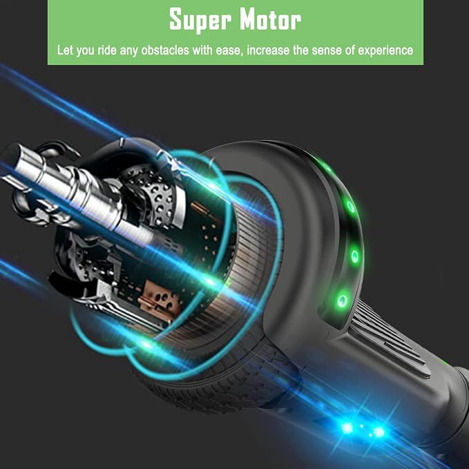 CBD Scooter with Corlorful LED Lights,6.5" Wheels, Dual 300W Motor Scooter for Kids Girls Boys Adults, All Ages