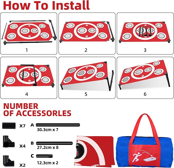 NZQXJXZ Cornhole Board Set with 8 Bean Bags 3x2 Ft Corn Hole Games Portable Cornhole Set for Indoor and Outdoor Ideal for Kids, Adults, Camping,Travel,Beach, Yard