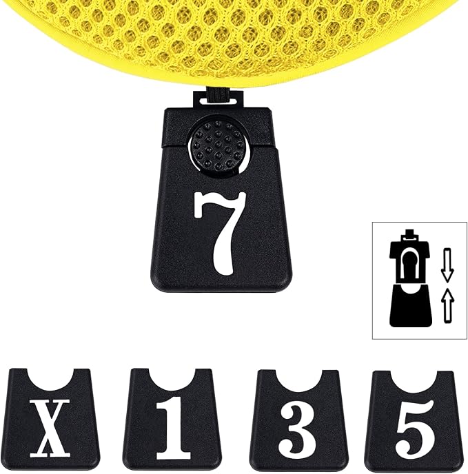 Andux 3pcs/Set Golf 460cc Driver Fairway Wood Club Head Covers | with interchangeable NO. Tags | Mesh Breathable material | Short Neck | Coloured Piping | Pull-On Closure