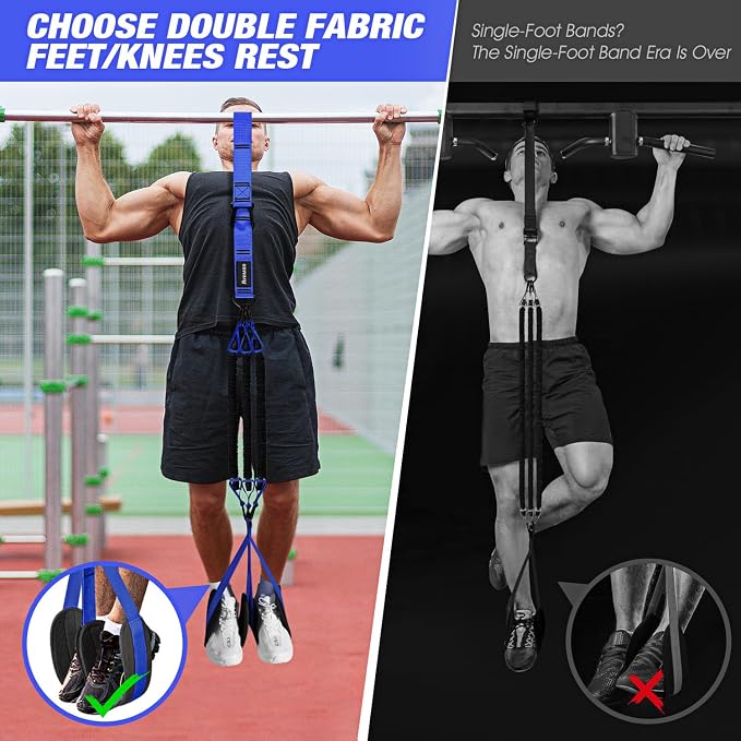 Ayombo Pull Up Assistance Bands, Resistance Bands for Pull Up Bar Workout, Adjustable Heavy Duty Pull Up Assist Equipment with 4 Assistance Bands, Home Gym Fitness Exercise Strength Training