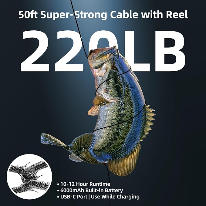 Fishing Camera, 220° Ultra-Wide 1080P HD Underwater Fishing Camera with 4.3" LCD & IR Night Vision, 50ft Cable for Ice Lake Boat Kayak Fishing