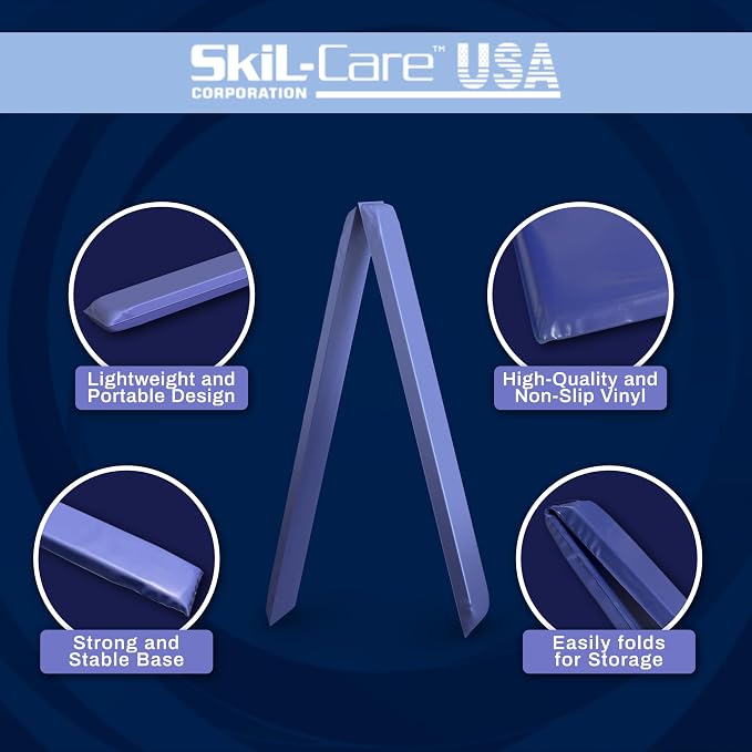 Skil-Care Balance Stability Foam Beam, Foldable Balance Trainer for Rehabilitation, Core Strength, and Posture Improvement, Wipe-Clean Vinyl, Latex-Free